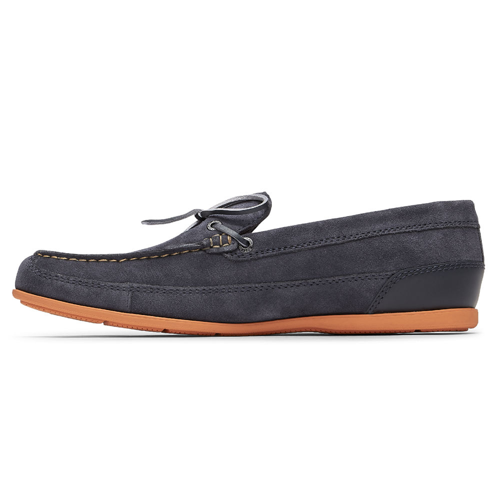 Rockport Singapore Mens Loafers - Malcom Tie Navy - OX0847615